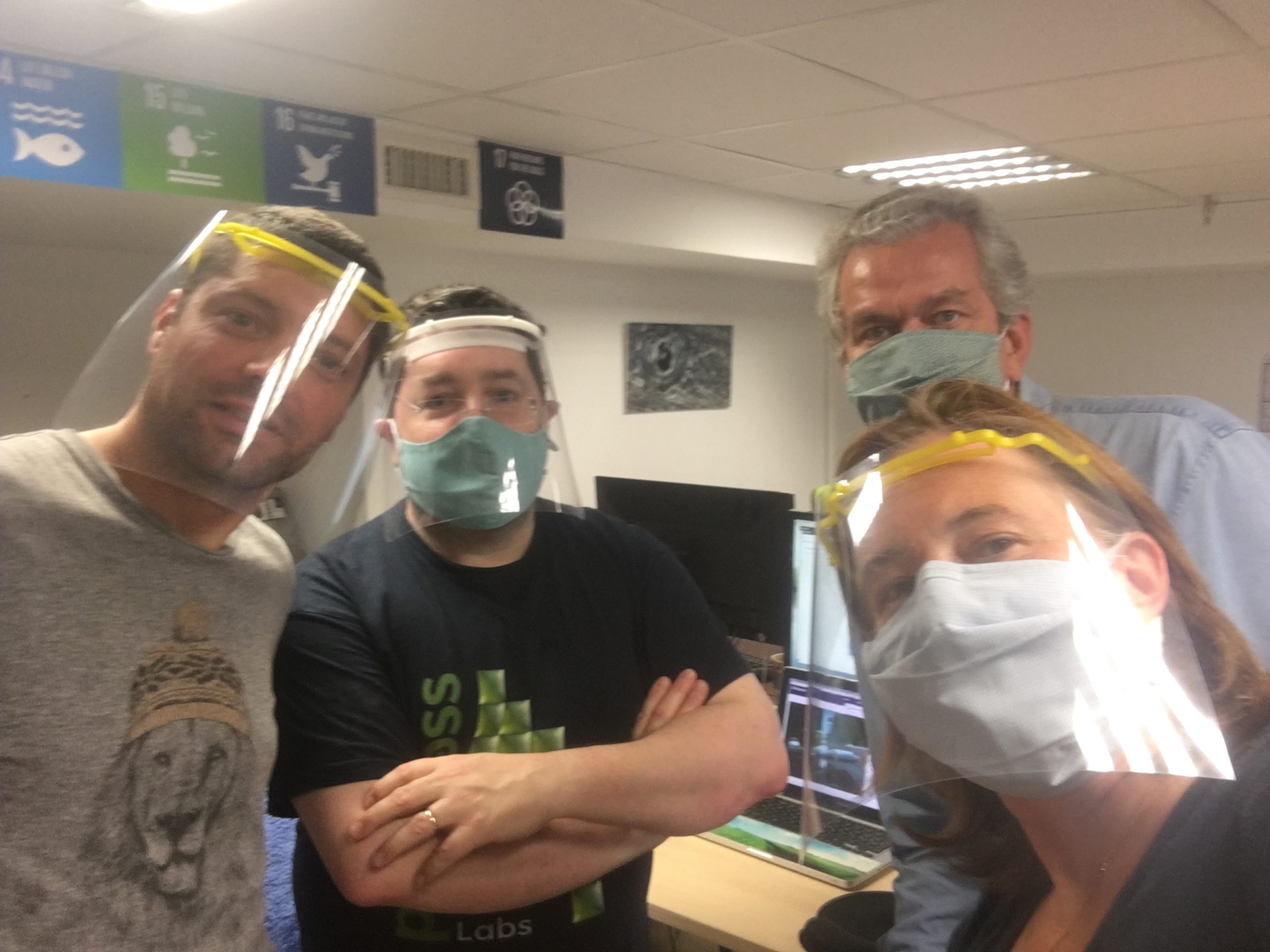 Pangloss produces face shields